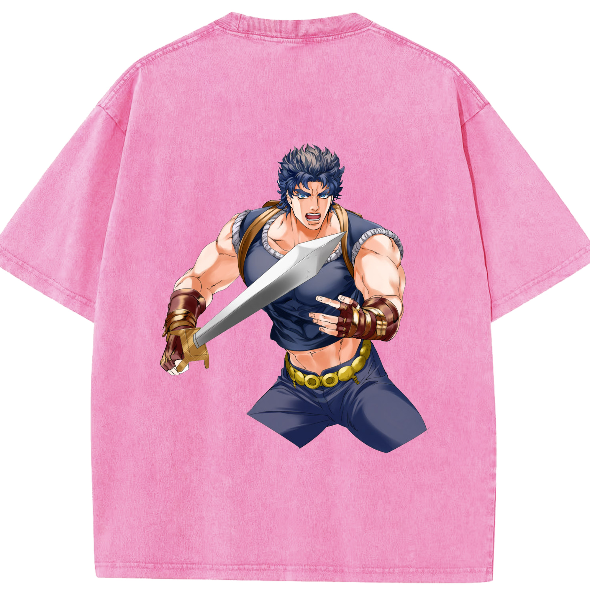 （画像用） ジョジョの奇妙な冒険 /ジョナサン?ジョースター JoJo's Bizarre Adventure Jonathan Joestar 綿100% ヴィンテージ風 半袖Tシャツ（背面プリント）